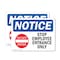 Signmission Stop Employee Entrance Only OSHA Notice Sign, Plastic, 10in W x 7in L, 2PK OS-2PACK-NS-P-710-L-18477 - alternate 1